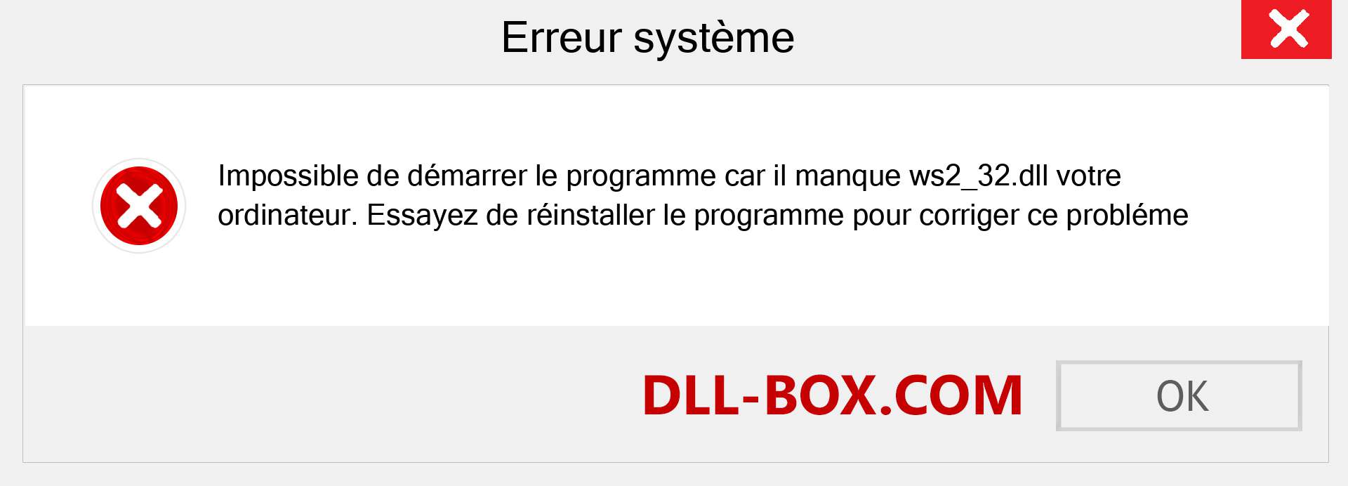 Le fichier ws2_32.dll est manquant ?. Télécharger pour Windows 7, 8, 10 - Correction de l'erreur manquante ws2_32 dll sur Windows, photos, images